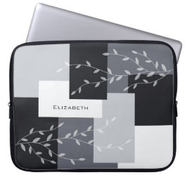 Moderne Botanische Geometrische Laptophoes Laptop Sleeve