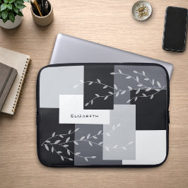 Moderne Botanische Geometrische Laptophoes Laptop Sleeve