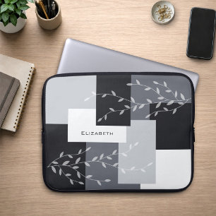 Moderne Botanische Geometrische Laptophoes Laptop Sleeve