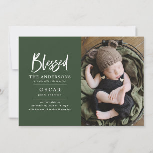 Moderne botanische gezegende kerstfoto