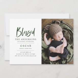 Moderne botanische gezegende kerstfoto