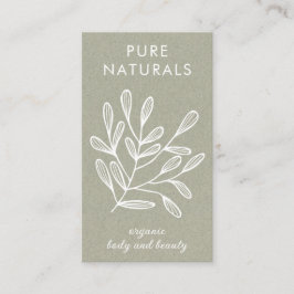 Moderne botanische glans Eenvoudige moderne groene Visitekaartje