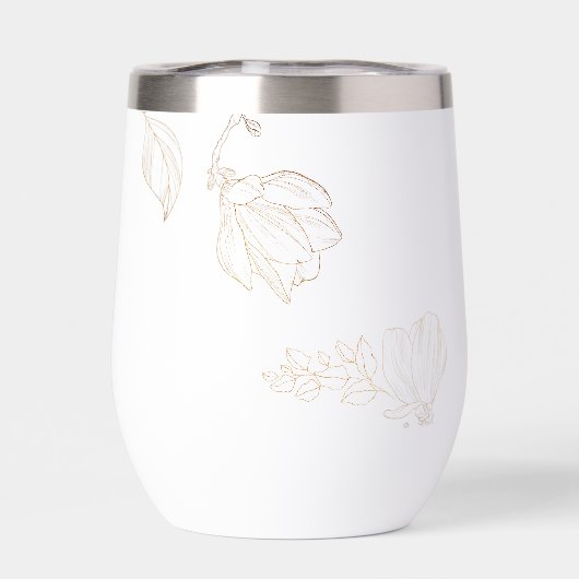 Moderne Botanische Gouden Natuur Bloemenbruiloft (Achterkant)