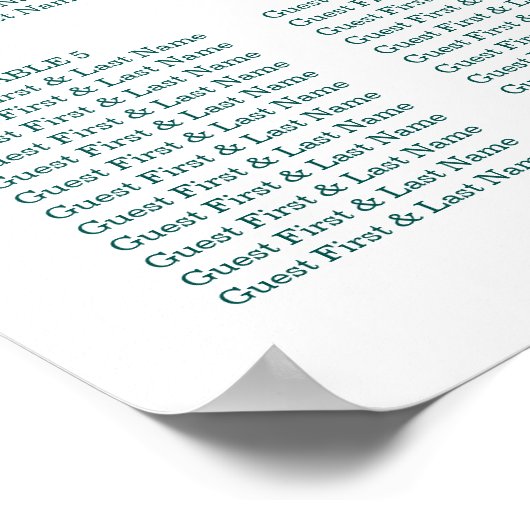 Moderne botanische graatzaaikaart poster (Hoek)