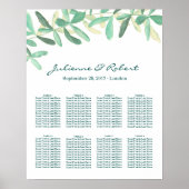 Moderne botanische graatzaaikaart poster (Voorkant)