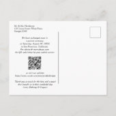 Moderne Botanische Greenery QR code foto bruiloft Aankondigingskaart (Achterkant)