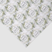 Moderne botanische groen blad goud 16e verjaardag tissuepapier (Detail)