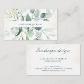 Moderne botanische groen Eucalyptus Elegant Visitekaartje (Voorkant / Achterkant)
