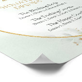 Moderne botanische groen gouden drinken poster (Hoek)