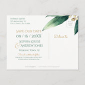 Moderne, botanische groen-roestvast, behalve de da aankondigingskaart (Achterkant)