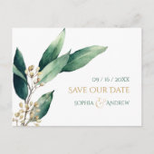 Moderne, botanische groen-roestvast, behalve de da aankondigingskaart (Voorkant)