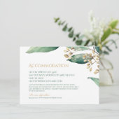 Moderne botanische groen rustieke accommodatie informatiekaartje (Staand voorkant)