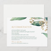 Moderne botanische groen rustieke accommodatie informatiekaartje (Voorkant / Achterkant)