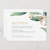 Moderne botanische groen rustieke bruiloft recepti kaart (Voorkant / Achterkant)