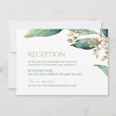 Moderne botanische groen rustieke bruiloft recepti kaart (Voorkant)