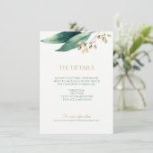 Moderne botanische groen rustieke details kaart (Staand voorkant)