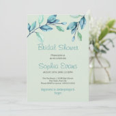 Moderne botanische groene bladeren Groene Vrijgeze Kaart (Staand voorkant)