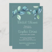 Moderne botanische groene bladeren Groene Vrijgeze Kaart (Voorkant / Achterkant)