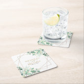 Moderne botanische groenery Eucalyptus Gold Weddin Kartonnen Onderzetters (Insitu)