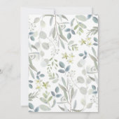 Moderne botanische groenery Gold Wreath Baptisme Kaart (Achterkant)