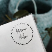 Moderne botanische, grote, aangepaste naam Ex libr Zelfinktende Stempel