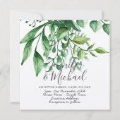 Moderne Botanische Handgeschreven Trouw Kraft Kaart (Voorkant)