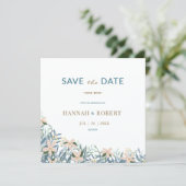 Moderne Botanische Huwelijks Wildbloem Save the Da Date (Staand voorkant)