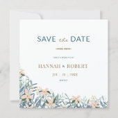 Moderne Botanische Huwelijks Wildbloem Save the Da Date (Voorkant)