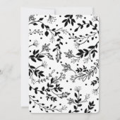 Moderne  Botanische Huwelijksretro Uitnodigen Kaart (Achterkant)