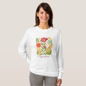 Moderne Botanische Illustratie T-shirt (Voorkant volledig)