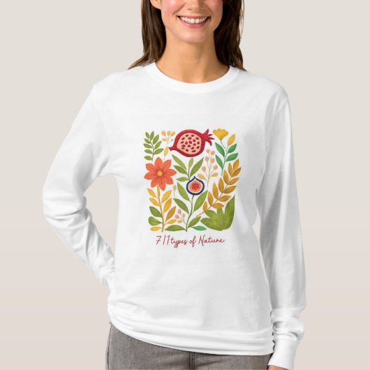 Moderne Botanische Illustratie T-shirt (Voorkant)