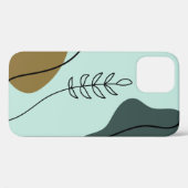 Moderne botanische iPhone Case (Achterkant (horizontaal))