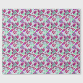 Moderne Botanische kerstfeestdag Cadeaupapier (Vlak)