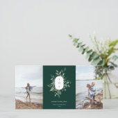 Moderne botanische kerstkaart foto vakantiekaart g (Staand voorkant)