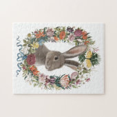 Moderne botanische konijnenpuzzel legpuzzel (Horizontaal)