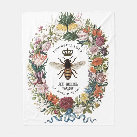 MODERNE  BOTANISCHE KONINGBEDRIJF FLEECE DEKEN (Voorkant)