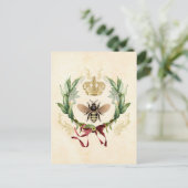 Moderne  botanische koningin briefkaart (Staand voorkant)