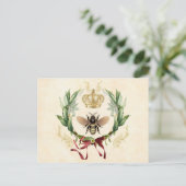 Moderne  botanische koningin briefkaart (Staand voorkant)