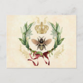 Moderne  botanische koningin briefkaart (Voorkant)