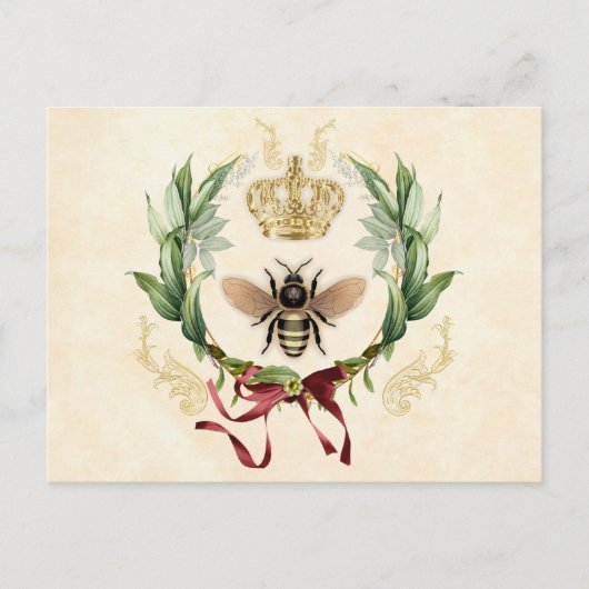 Moderne  botanische koningin briefkaart (Voorkant)