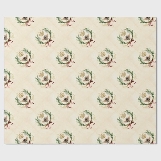 Moderne  botanische koningin cadeaupapier (Vlak)