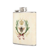 Moderne  botanische koningin heupfles (Links)