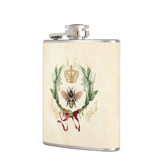 Moderne  botanische koningin heupfles (Links)