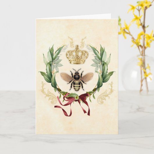 Moderne  botanische koningin kaart (Gele Bloem)