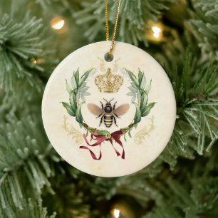 Moderne  botanische koningin keramisch ornament
