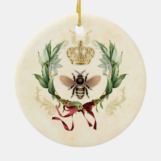 Moderne  botanische koningin keramisch ornament (Achterkant)