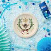 Moderne  botanische koningin papieren bordje (Feest)