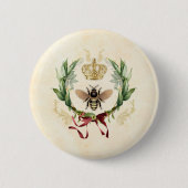 Moderne botanische koningin ronde button 5,7 cm (Voorkant)