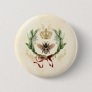 Moderne botanische koningin ronde button 5,7 cm