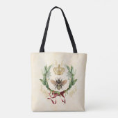 Moderne  botanische koningin tote bag (Achterkant)